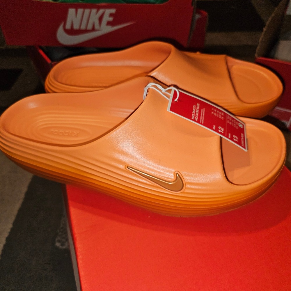 Nike ReactX Rejuven8 Slide Mens Size 12 Marakesh Orange HV4479-800 New